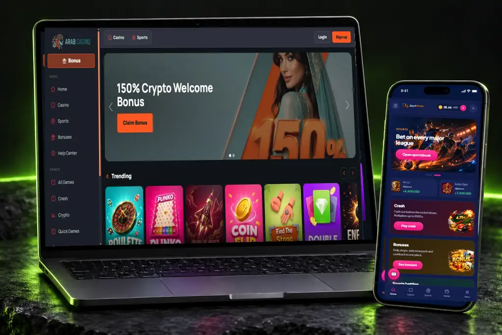 Dizüstü ve akıllı telefonda casino platformu